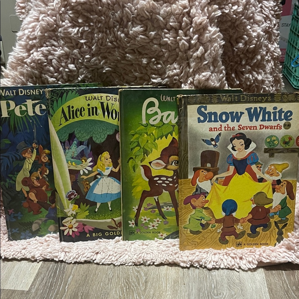 Set Of Four Vintage 1970’s  Disney Storybook - Jumbo Size